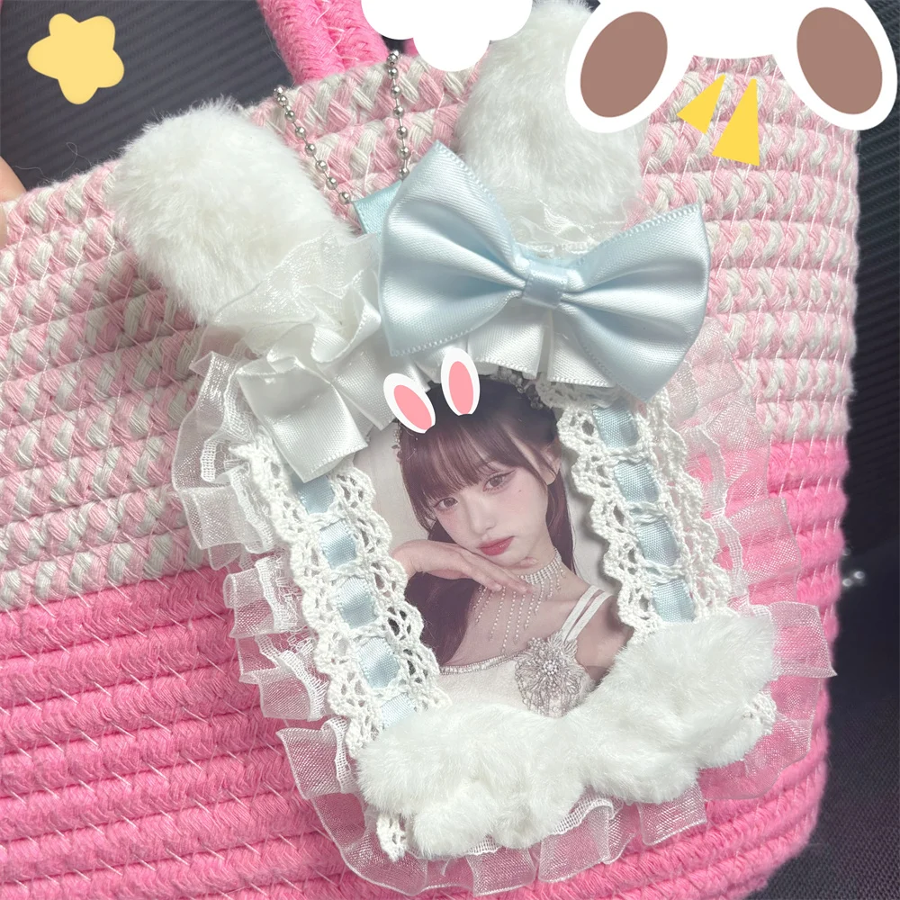 INS Style Photo Card Holder Student Card Storage Protective Cover Idol Photocard Holder Polaroid Mini Display Pendant Cover