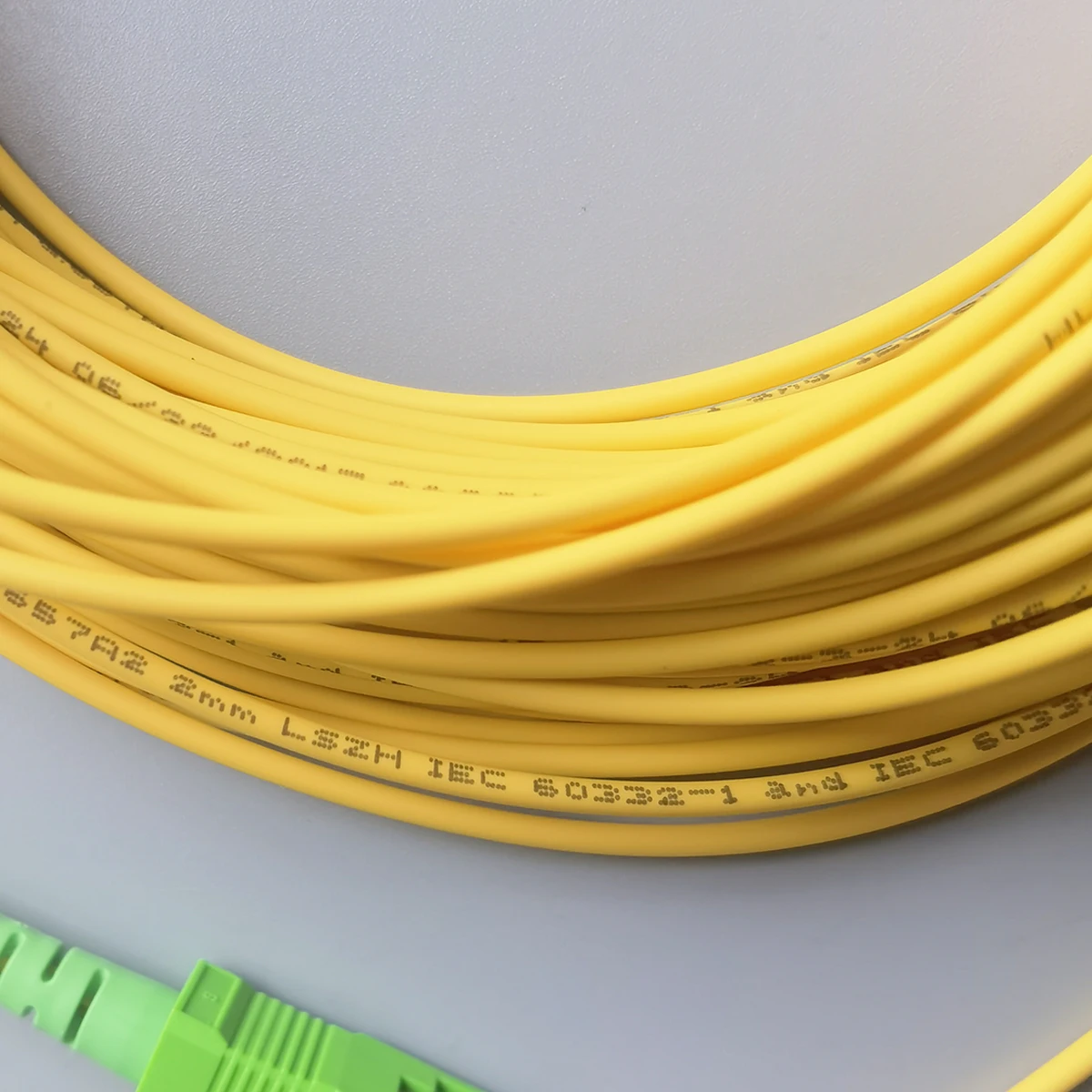 Single Mode FTTH LSZH Optical Fiber Extension Cable - 2.0mm Diameter, 8M/15M Length, SC/APC Connectors