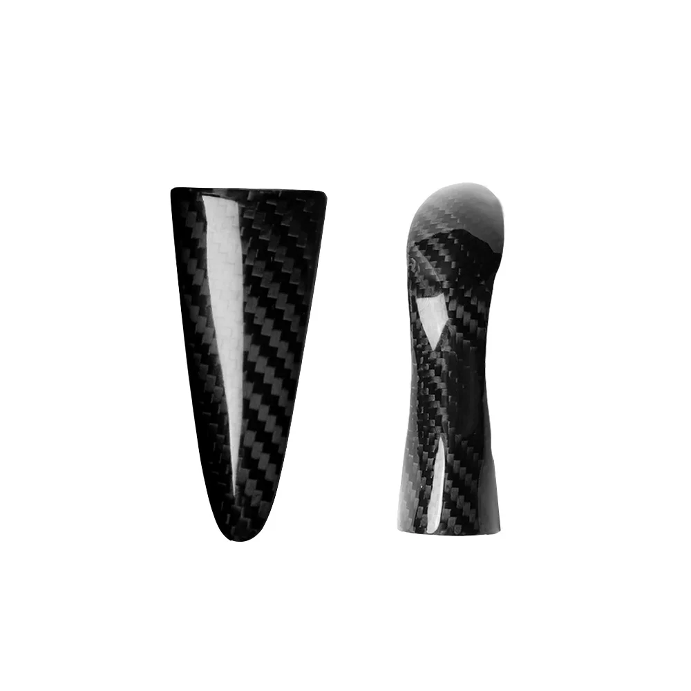 

For Infiniti Q50 2014-2020 Carbon Fiber Black Gear Shift Knob Cover Steering Wheel Cover Trim Sticker