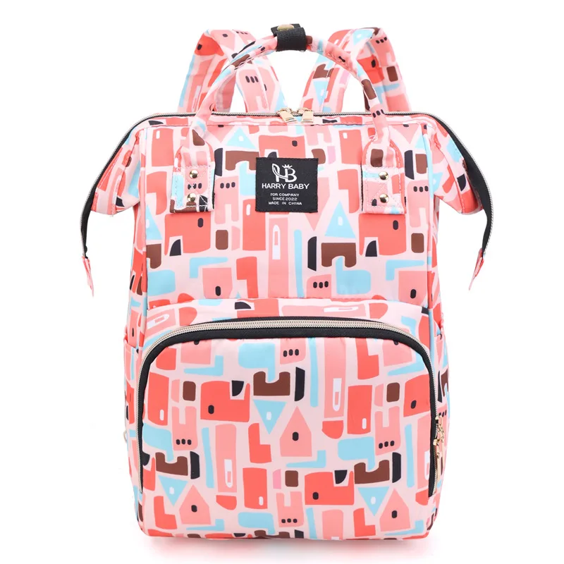 Zaino per pannolini alla moda Borsa per mamma impermeabile, Borsa per pannolini di grande capacità Zaino multifunzionale da viaggio per bambina - immagine 4