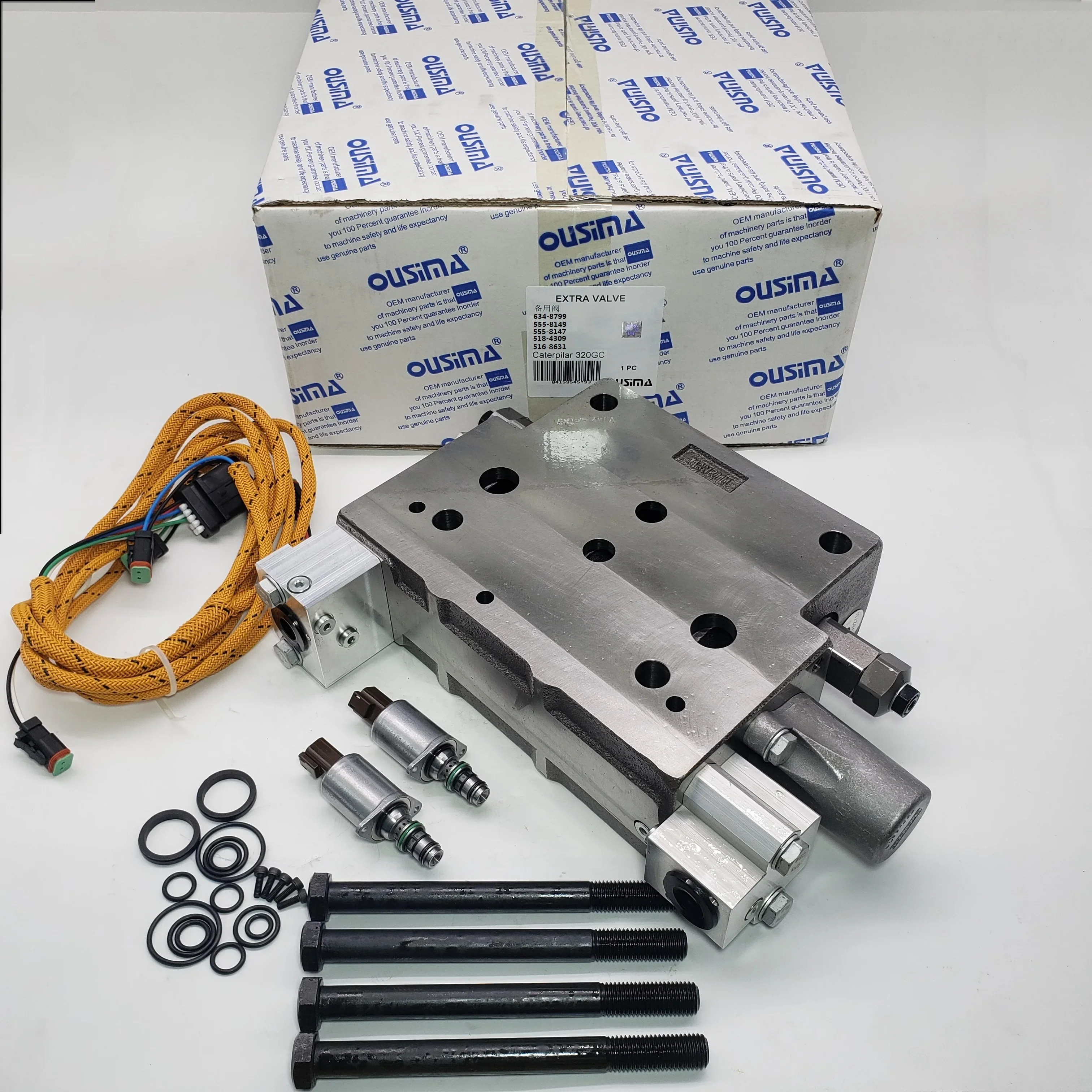 OUSIMA Excavator Solenoid Valve Group 634-8799 555-8149 555-8147 518-4309 516-8631 for CAT 320GC