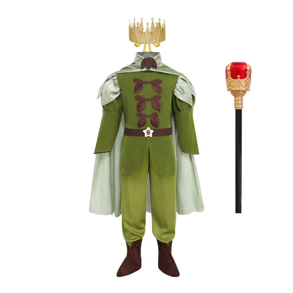 Little Boys Halloween Prince Costume Kids Cartoon Role Play Frog Naveen Cosplay Disguise