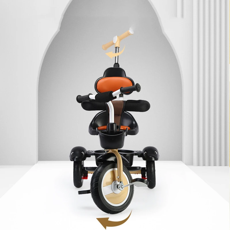 Children's Tricycle 1-3-5 Light Baby Bicycle Children's Trolley 1-5 Light Baby Bicycle Trolley Hand Push
