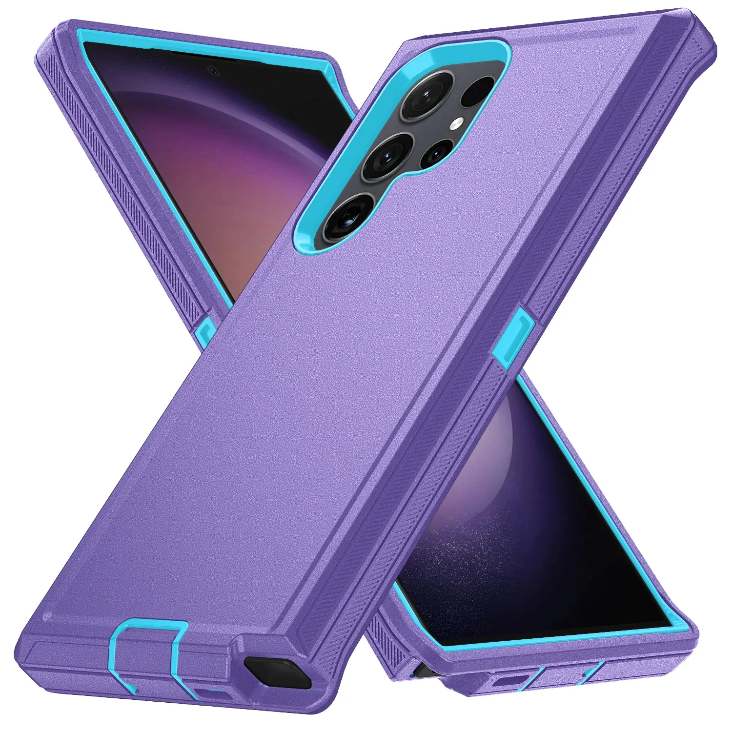 Shockproof Armor Symmetry Series Protective Case with Stand - Durable Hard PC+TPU Cover