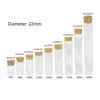 6pcs Mini Glass Bottle 5ml 10ml 20ml 25ml 30ml 40ml Glass Test Tube Jars Message Vials Cork Decoration Containers Sample Test 2