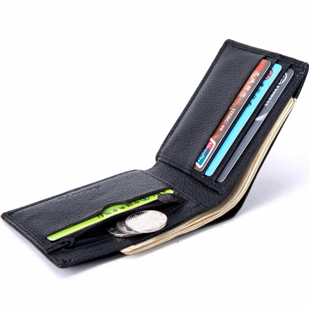 Dollar PriceMen Wallets Famous Brand Genuine Leather Wallet Wallets With Coin Pocket Thin Purse Card Holder For Men Fashion Slim 4