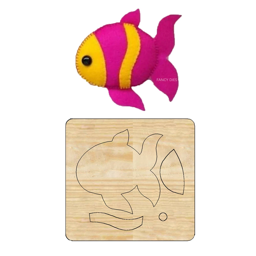 

2022 fish decoration Wooden Cutting Dies Knife Mold Suitable for Big Die Cutting Machine