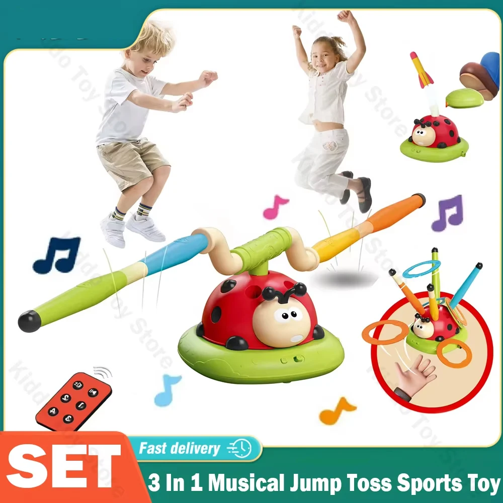 Ladybug 3-in-1 Multifunctional Educational Skipping Rope Entertainment Toy