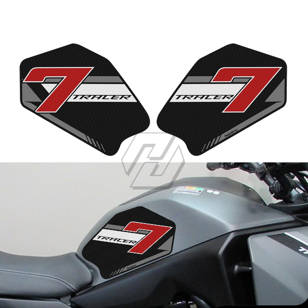 Motorcycle Tank Pad Protector Sticker Decal Anti-slip Gas Knee Grip Tank Traction Pad Side For Yamaha TRACER 7 2021-2022