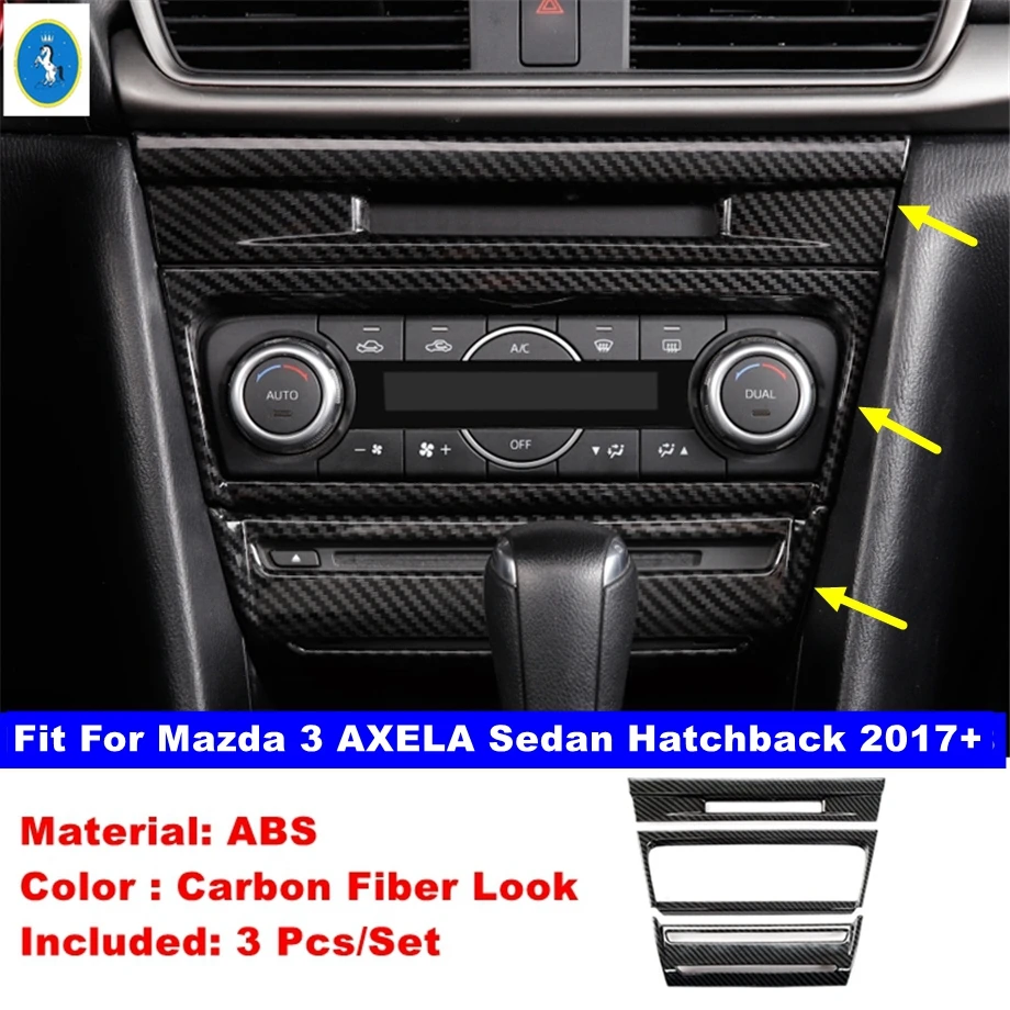 

Central Control CD Panel & Air Conditioning AC Switch Panel Cover Trim For Mazda 3 AXELA Sedan Hatchback 2017 2018 Accessories