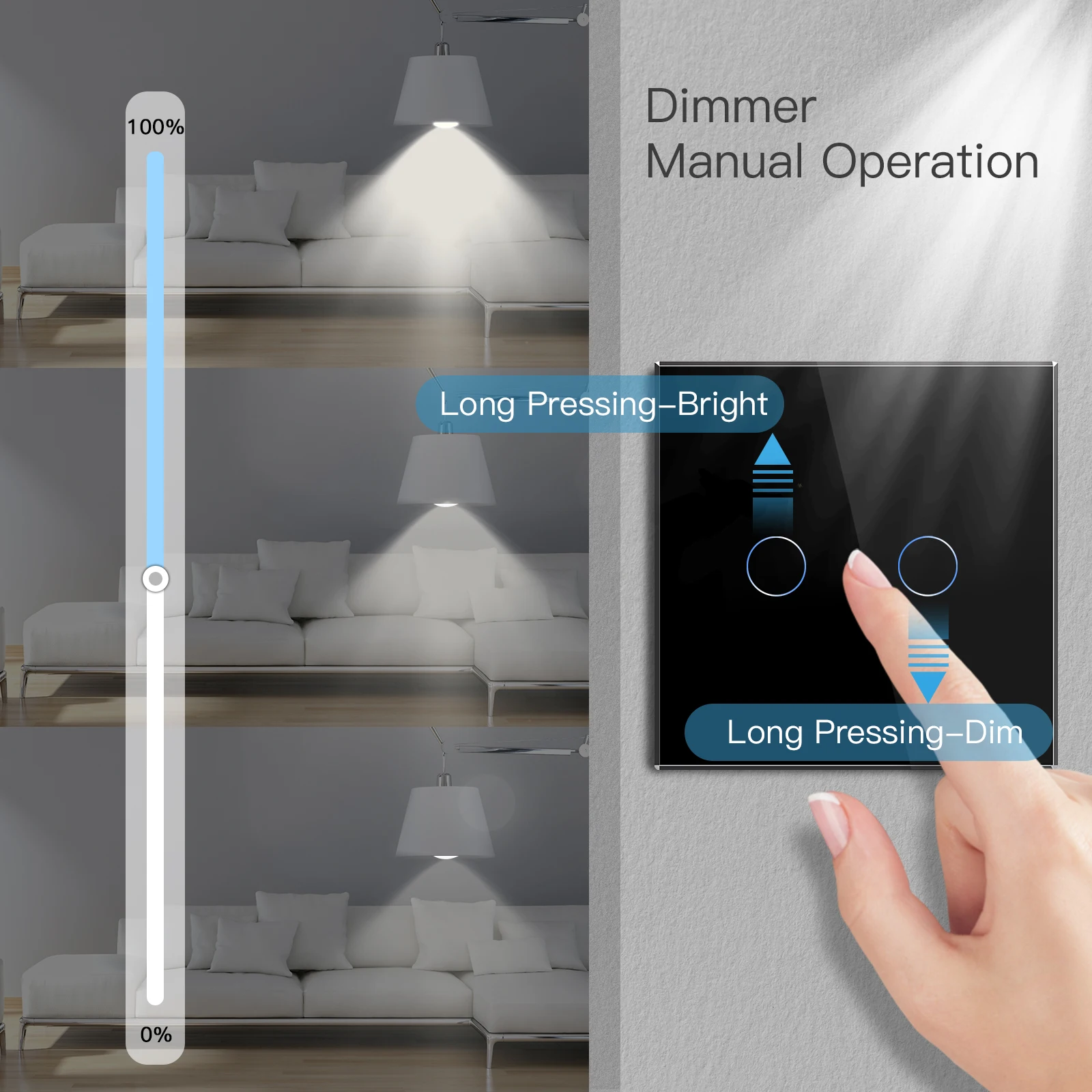 bseed led interruptores dimmer de parede luzes regulaveis 01