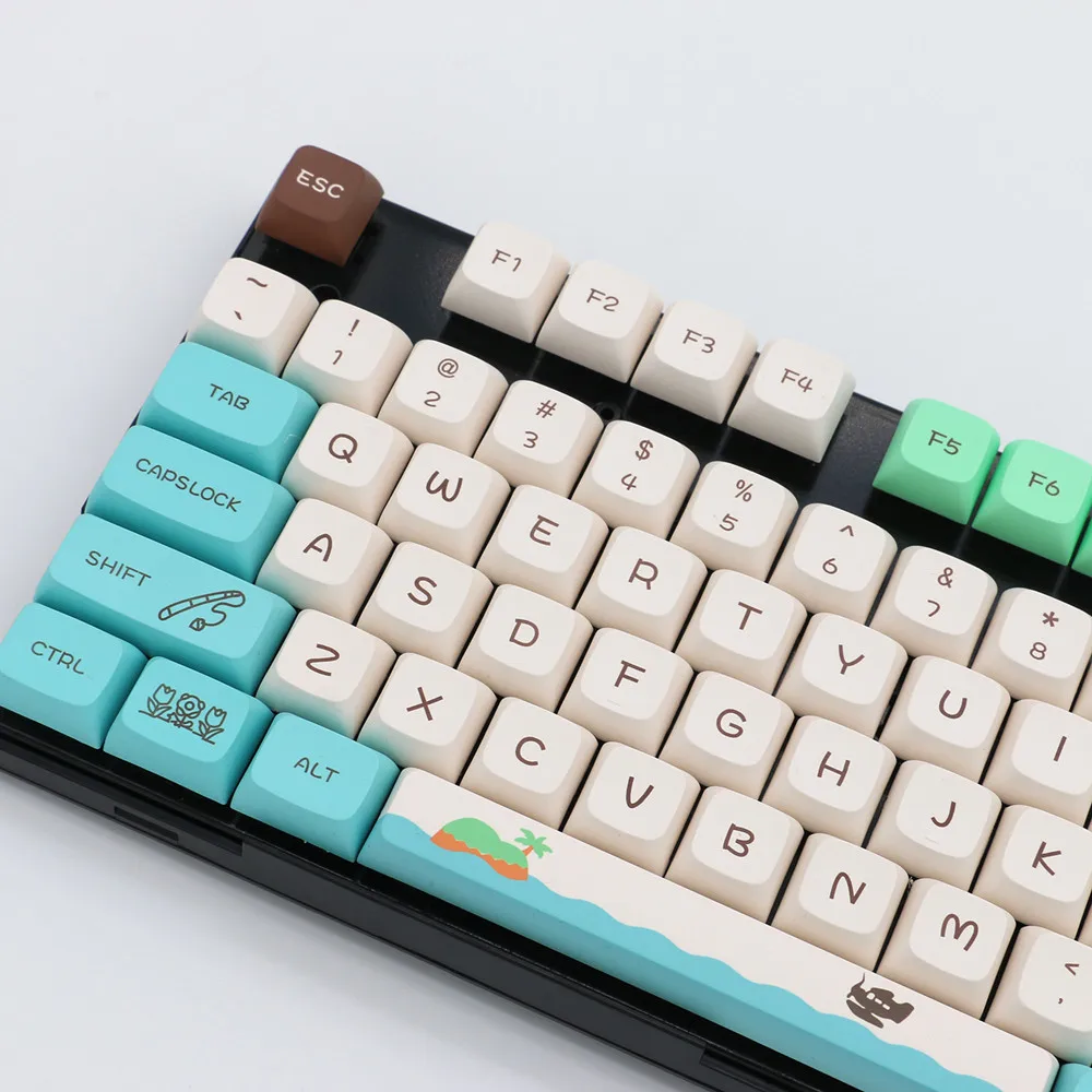 Bom Animal Crossing Pbt Keycaps Xda Perfil Caps Chave para Teclado Mecânico Sublimação Dye Oem Faça Você Mesmo 140 Chaves