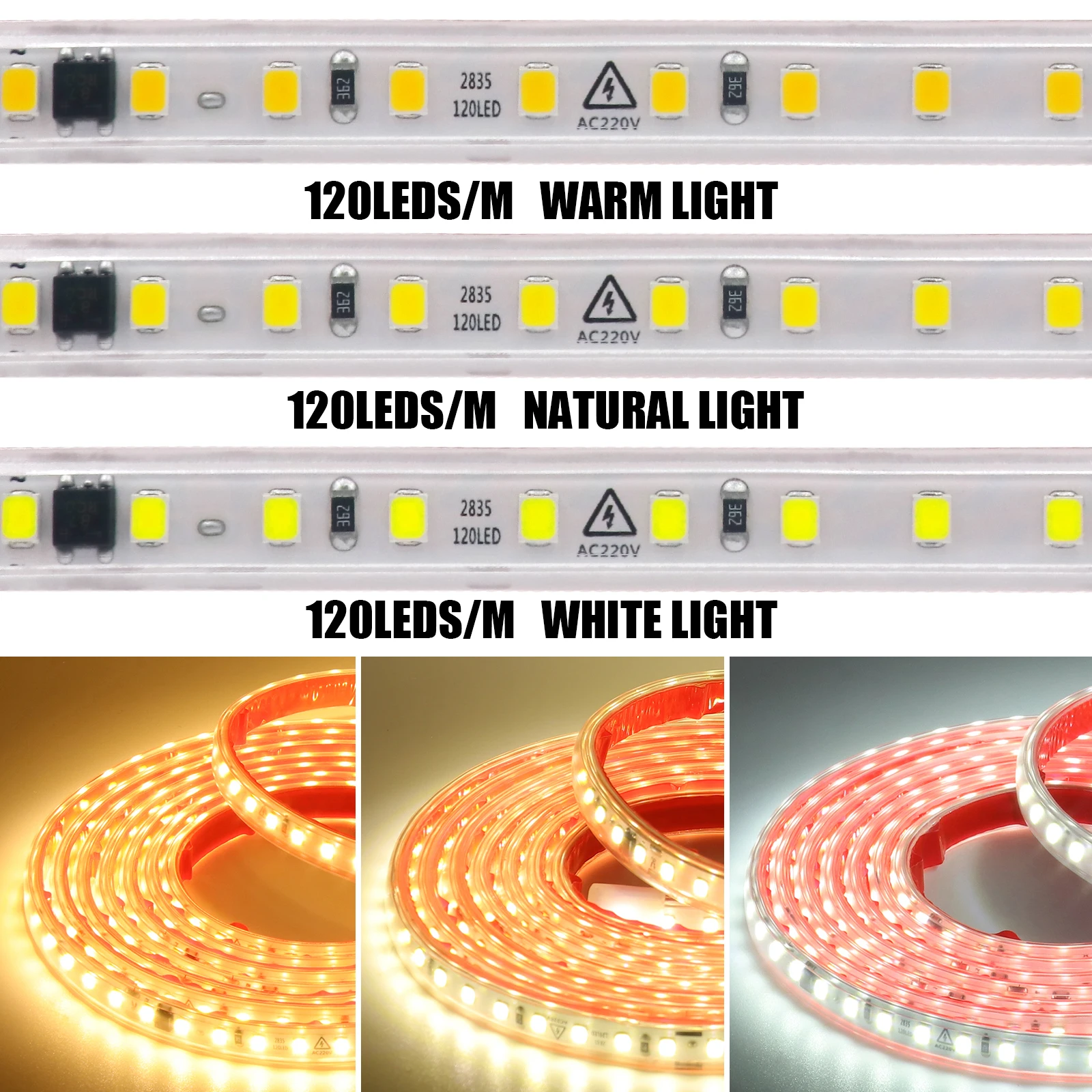 thumbnail interactive-video image 1 of 2M Motion Sensor LED Strip Lights - Battery Powered, 120 LEDs, Dimmable, Self-Adhesive (Cool White) 1 of 2