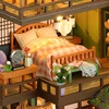 NEW DIY Wooden Miniature Model Kit Bamboo Spring Courtyard Construction Casa 3D Puzzle Dollhouse Home Decor for Friends Gifts 5