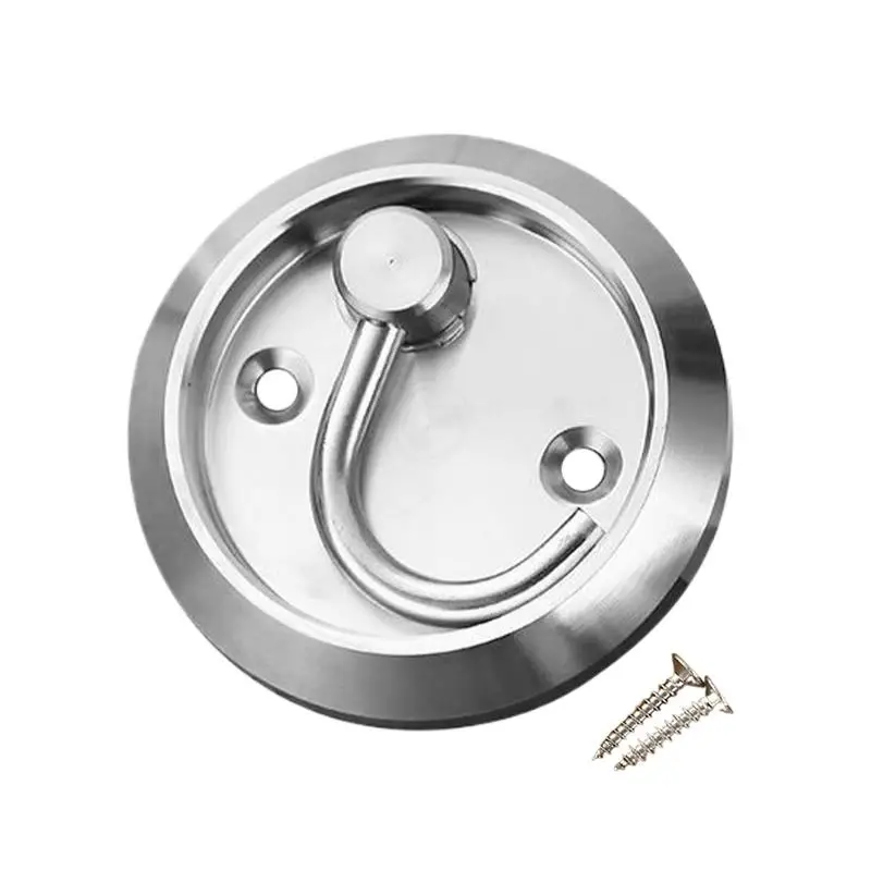 Swivel Coat Hook Entryway Invisible Coat Storage Rack Swivel Single Hook Wall Mounted Hooks Stainless Steel for Entryway