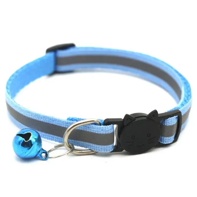 Colorful Adjustable Reflective Dog Cat Collars Set