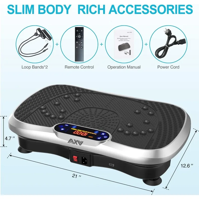 Vibration Plate Fitness Platform Exercise Machine Vibrating Lymphatic Drainage Shaking Full Body Shaker Workout Vibrate Stand