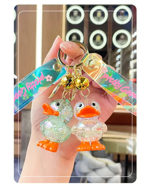 Acrylic Crystal Duck Key Chain Cute Bag Pendant Baby Small Gift Anime  Collection Birthday Present - AliExpress