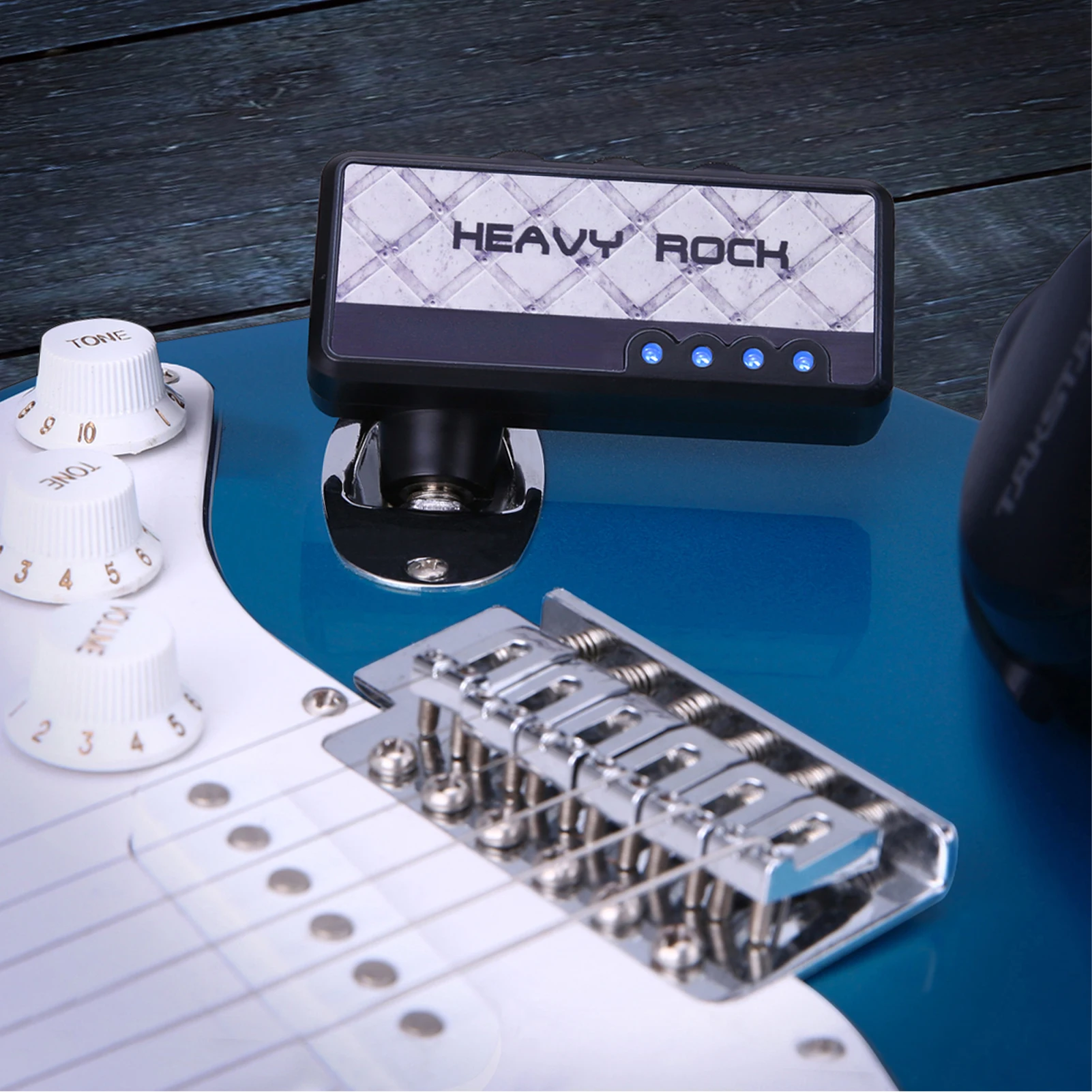 Electric Guitar Headphone Amplifier Amp 3.5mm Headphone Jack Aux In Classic Rock Distortion Effect Built in Rechargeable Battery