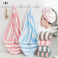 Microfiber Strong Hair Towel Wrap Fast Dry Hair Towel Super Absorbent Microfiber Coral Velvet Hair-Drying Towel Quick Dry-Hair 1