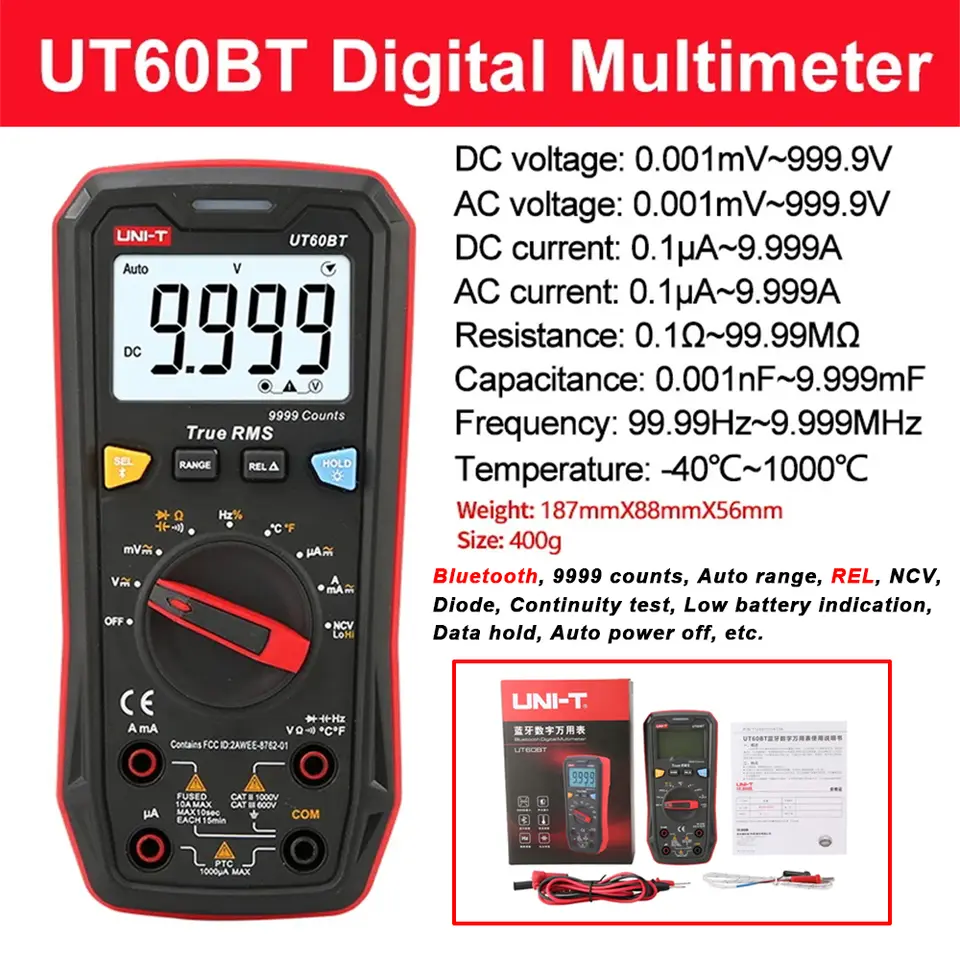 UNI-T Multimeter Digital Professional UT890C UT890D+ UT89X UT89XD UT60S UT60BT UT61B+ UT61D+ UT61E PLUS Electric Tester Meter image 12