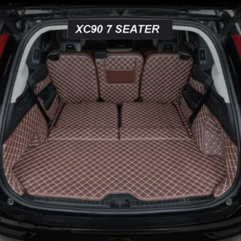 Tappetino per bagagliaio per auto in pelle per Volvo XC90 2015 -2024 Cargo Liner Accessori Tappeti Auto Alfombrillas Coche Tapetes Para Carro