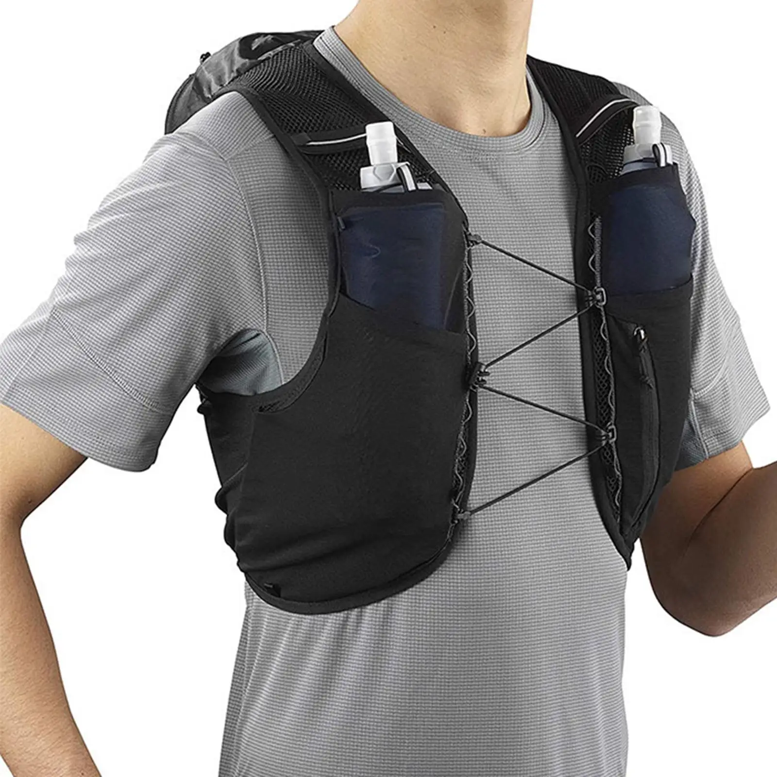 Hydration Vest Daypack 12L Capacity for Men Women Bicycle Hiking Cycling Waterproof Running Gear Daypack Runner Rucksack 4