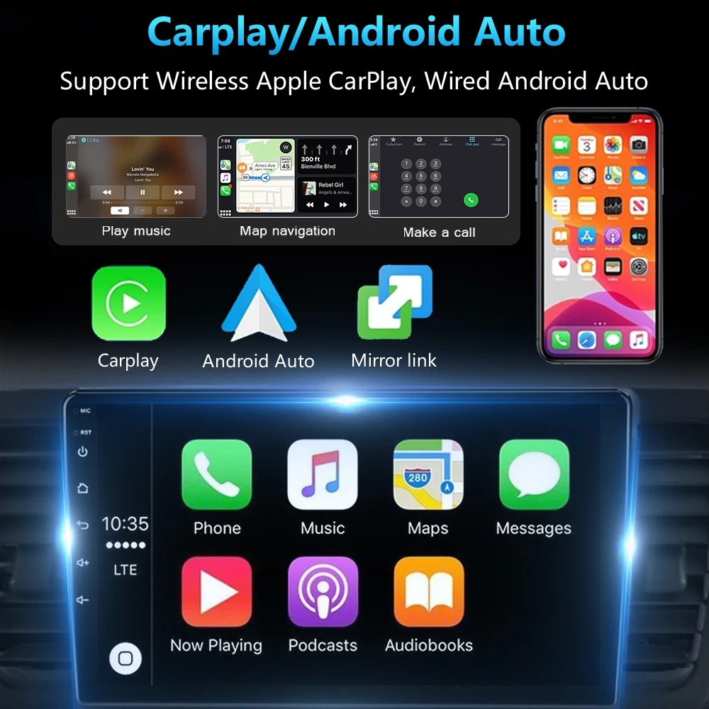 Android Car Radio For Hyundai Solaris Verna Accent 1 2010-2016 Multimedia Video Player Navigaion GPS 4G Carplay 2 Din Head Unit