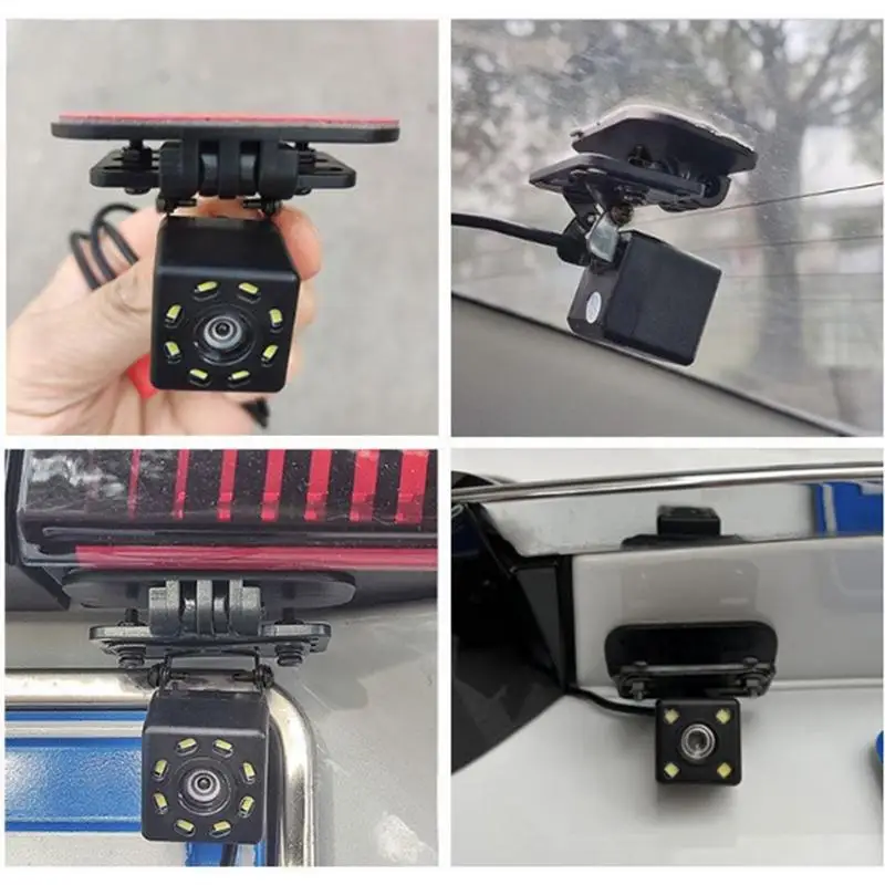 Rear Dash Cam Holder Rear Dash Cam Window Mount Camera Holder Rear Windshield Backup Camera Bracket with Multi-Angle Adjustment