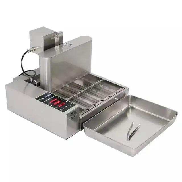Friggitrice automatica per ciambelle 1500-2000 pezzi Mini macchina per ciambelle a quattro file Attrezzatura da cucina commerciale 2