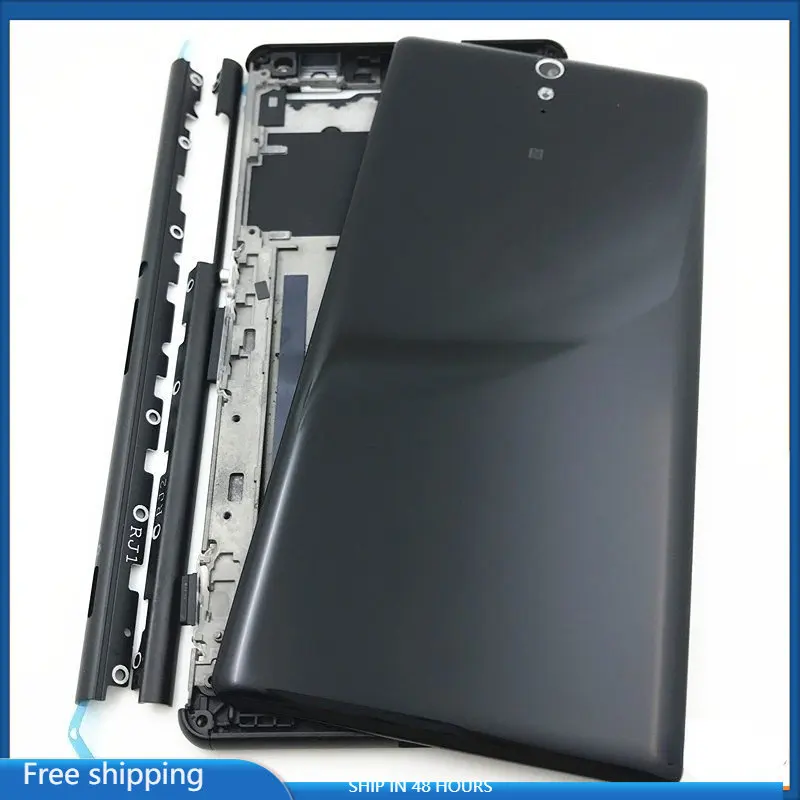 

Full Housing Case For Sony Xperia C5 Ultra E5506 E5533 Middle Front Frame Bezel Housing +Side Rail Stripe With Side Buttons