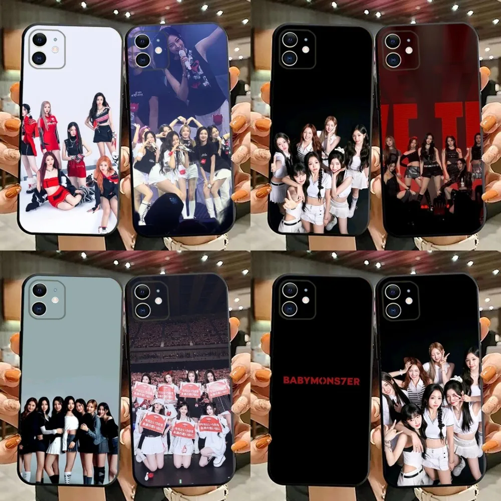 Kpop-Inspired M-Monster Soft Silicone Black Phone Case