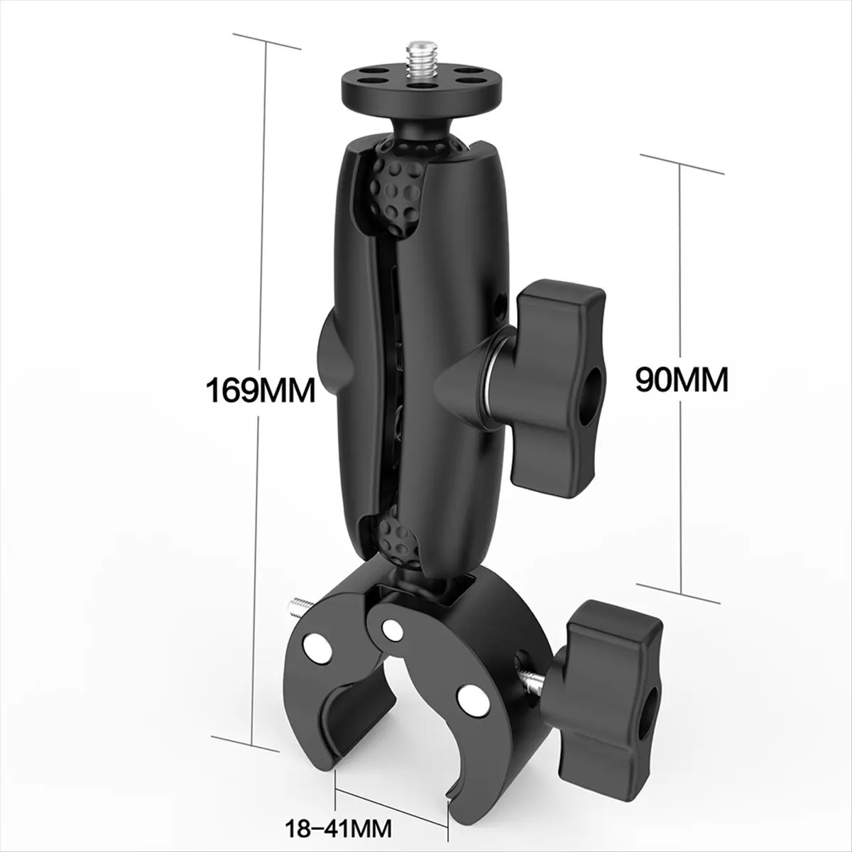 N05R Gopro/Insta360 Garmin 카메라용 1인치 25mm 오토바이 램 볼 마운트 지원 ??자전거 핸들바 레일링 슈퍼 클램프 B