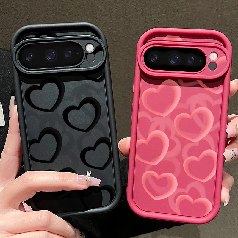 Love Heart Shockproof Candy Color Silicone Phone Case