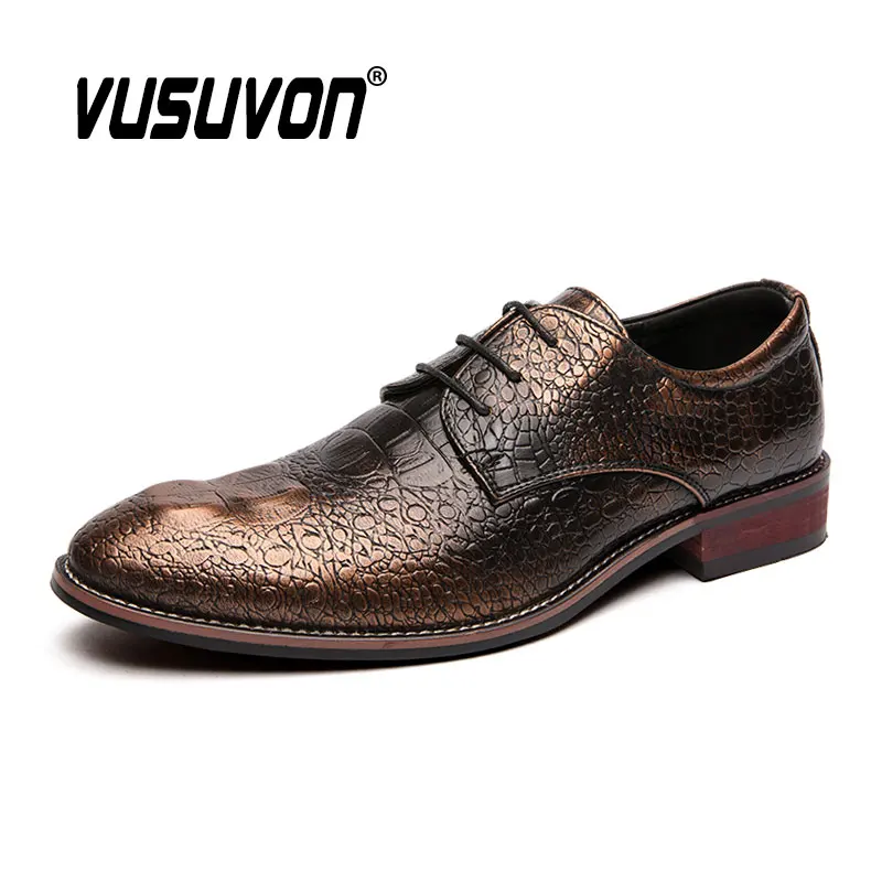 Men Derby Shoes Fashion Patchwork Lace-Up Dress Classic Loafer Wedding Causal Business Footwear Party Big Size 38-48