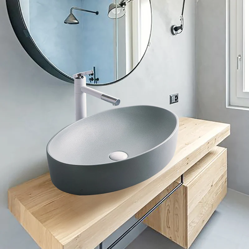 

Artistic Europe Style Counter Top porcelain wash basin bathroom sinks ceramic rectangular basin sink
