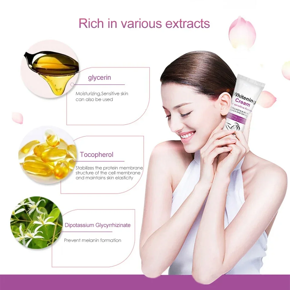 Underarm Whitening Cream For Women Underarm Lightening Dark Spot Remover Face Body Armpit Elbows Private Areas