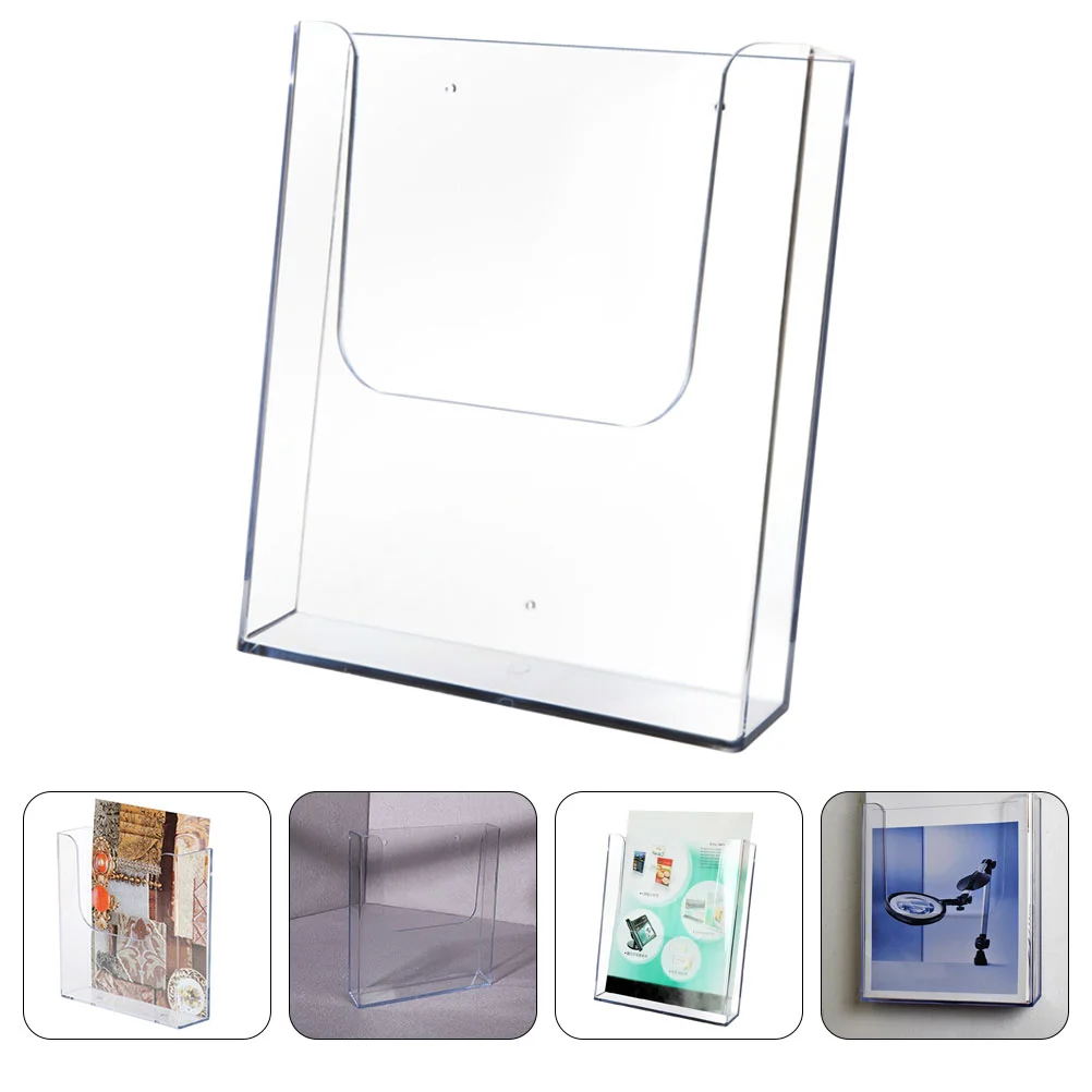 

Manager Office Display Shelves File Holder Wall Mounted Clear Literature Stand