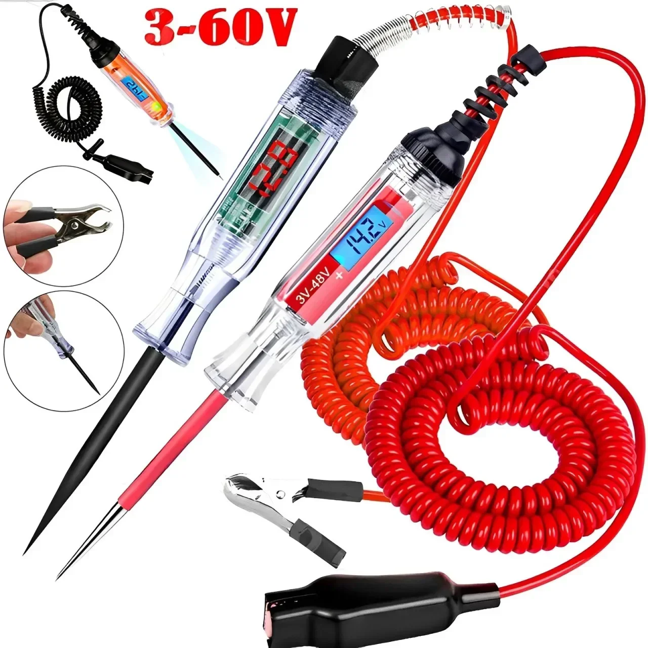 Digital Display Voltage Circuit Tester 6V 12V 24V Multifunction Car Diagnostic Probe Test Pen Auto Diagnostic Detector