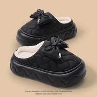 Women Winter Warm Slip-On Cotton Slippers Thick Sole Fleece Lining Non-Slip Indoor/Outdoor House Shoes Stylish Slipons Footwear - Image 5