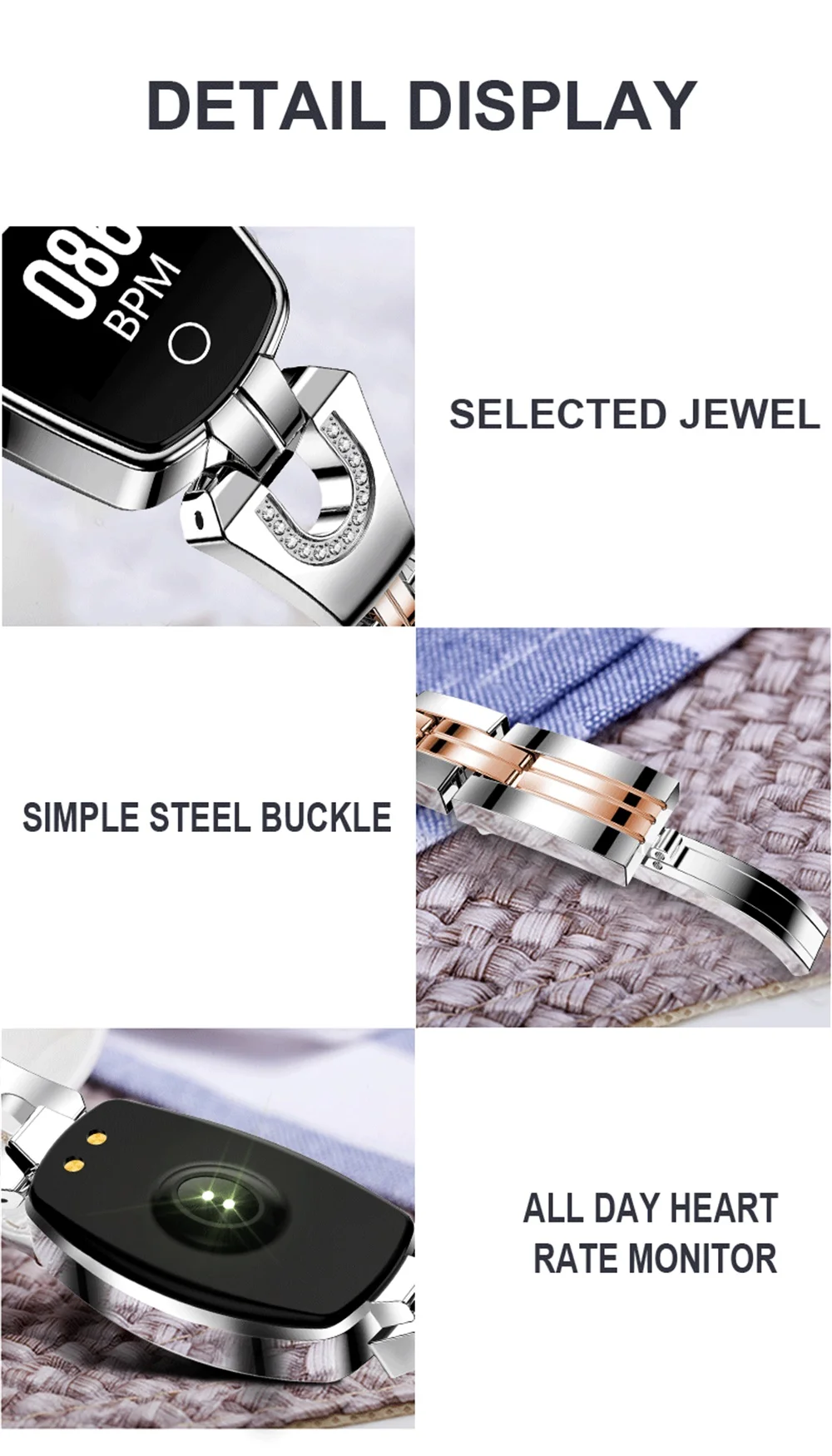 New H8 H8pro Smart Watch Bracelet Heart Rate Blood Pressure Band Pedometer Waterproof Fitness Activity Tracker Women Smartwatch