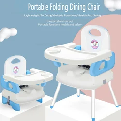 6 Months-6 Years Baby Dining Chair Portable Stool Children's Dining Chair Foldable Baby Chair Home Dining Table Learning Sea