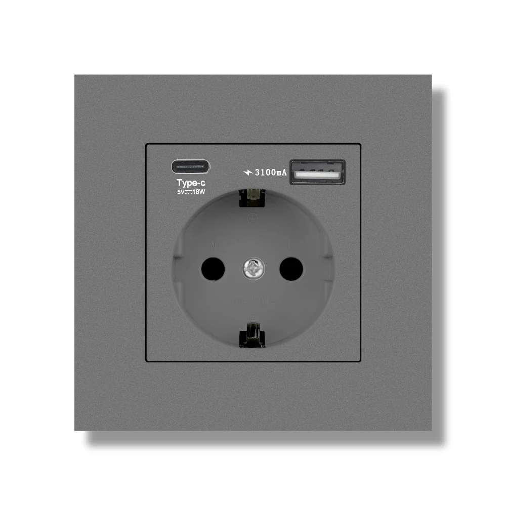 toma de corriente usb toma de corriente toma de corriente eléctrica toma de  corriente de pared enchufe multifuncional de la UE toma de corriente de  pared con puerto USB dual para ANGGREK