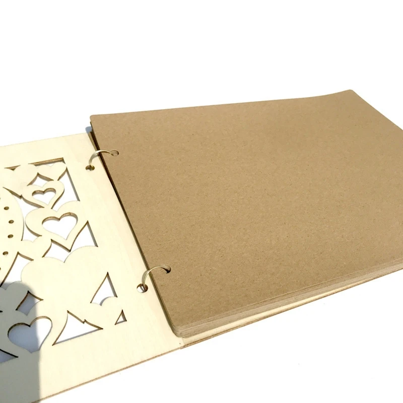 Love Wedding Guest Book Personalized Wooden Family Tree Guestbook Signature Book