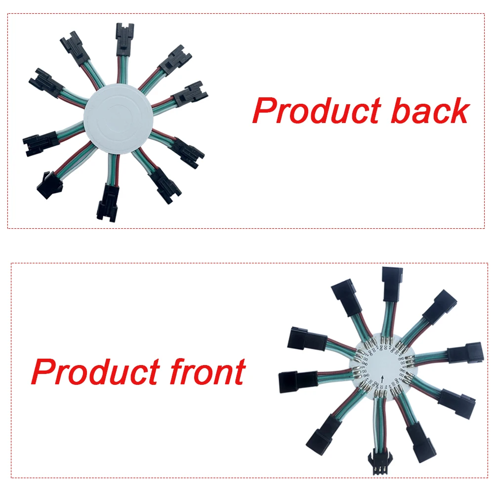 Firework Light Circular Module 10 11 12 13 WS2812B LED Channel for 5050 RGB 3 Pin Individually Addressable Pixel Strip Ring Pane
