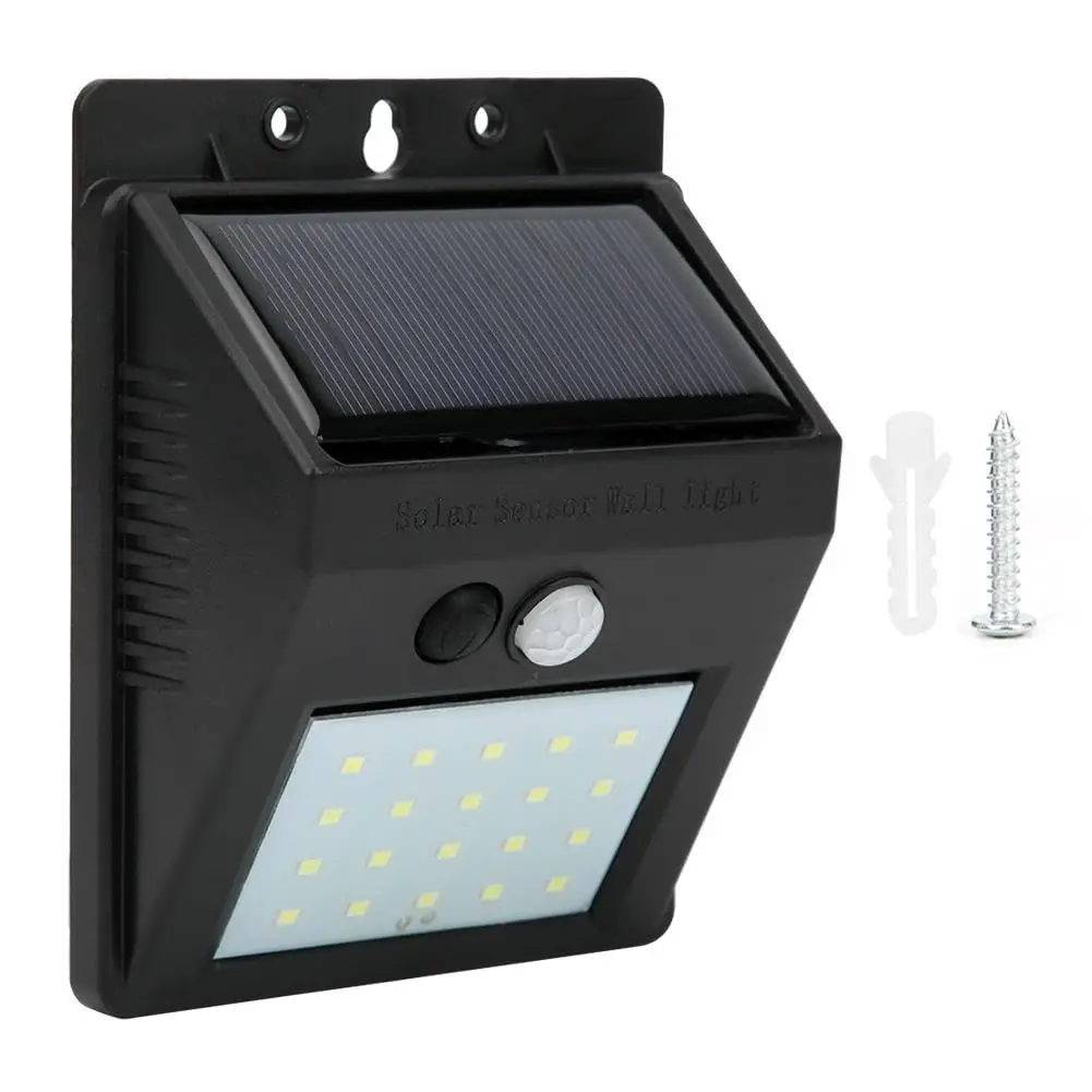 Description Picture 2 of itemSolar Sensor Wall Lamp 20LED for Outdoor Yard Corridor Driveways Porches Garden Security PIR Sensor + Light Control