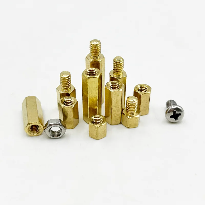 Hex Brass Standoff PCB Motherboard Spacer Screw Nut Kit Hexagonal Copper Standof for PCB Circuit Boards Computer Support Pillars