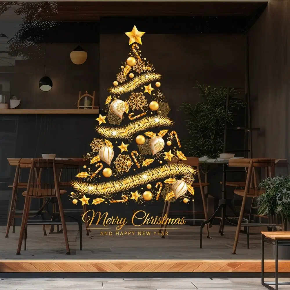 Reusable PVC Christmas Window Stickers for Home Decor