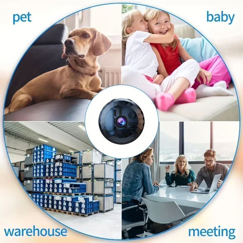 1080P HD Mini Wireless WiFi Camera Babymonitor Home Security Night Version Voice Video Surveillance 360° Human Detection NEW 6