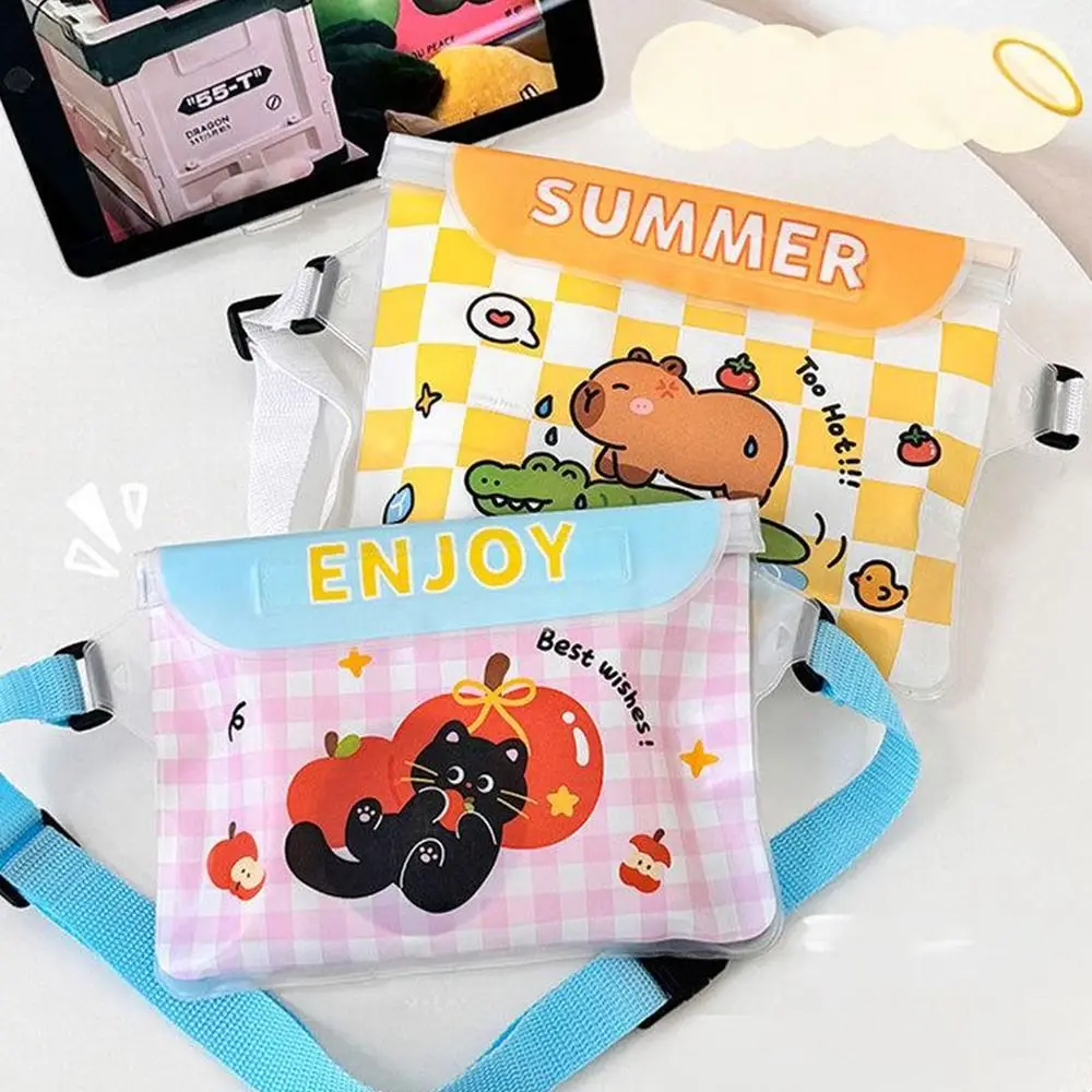 New Waterproof Mobile Phone Bag with Touch Screen Large Capacity Mobile Phone Case Adjustable Waist Bags Summer